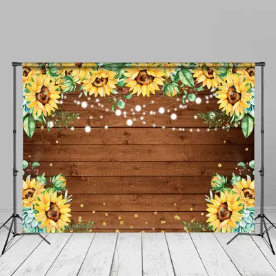 Deep Grain Wall Yellow Flower Backdrop For Photos - Aperturee
