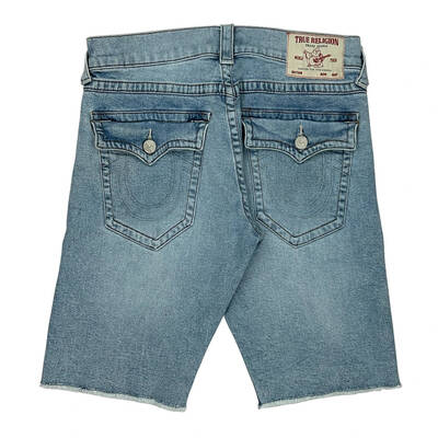 Ricky True Religion Slim Fit Denim Shorts - 36W 10L Light Wash Cotton Blend
