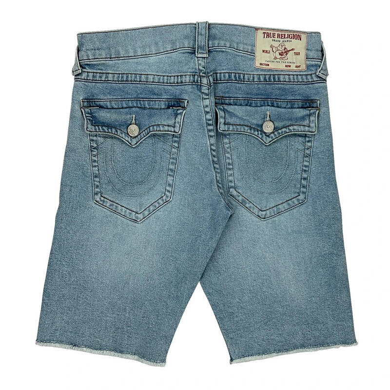Ricky True Religion Slim Fit Denim Shorts - 36W 10L Light Wash Cotton Blend