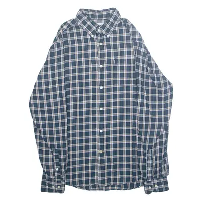 BARBOUR Tailored Fit Mens Shirt Green Plaid Long Sleeve M