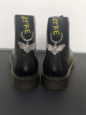 Punk Style Butterfly Design Boots Charms, Fashionable Goth Biker Cowboy Punk Style Boots Decorations, Trendy All-match & Exqu...