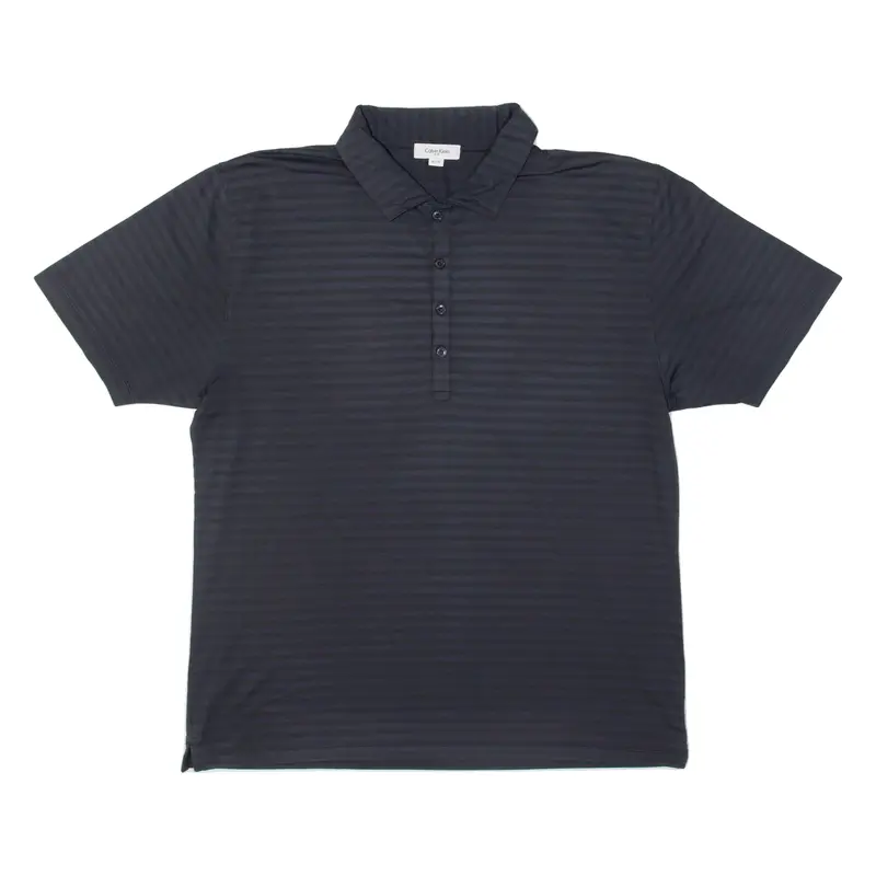 CALVIN KLEIN Golf Mens Polo Shirt Black Striped XL