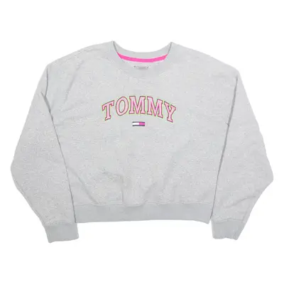 TOMMY JEANS Cropped Womens Sweatshirt Grey XL