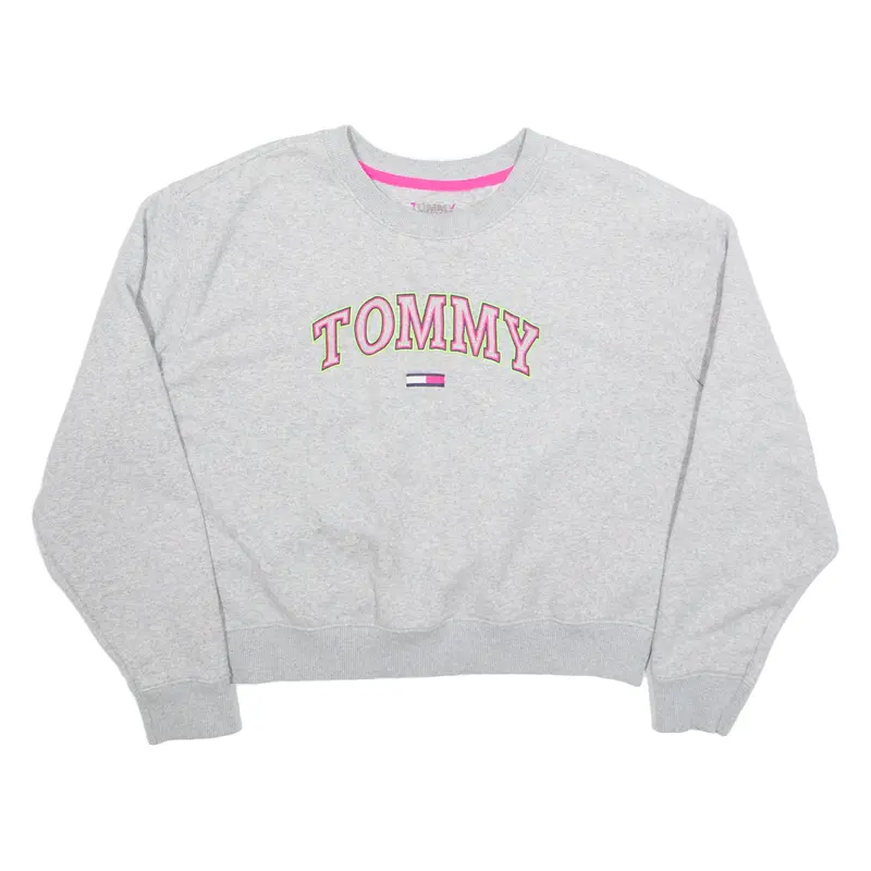 TOMMY JEANS Cropped Womens Sweatshirt Grey XL