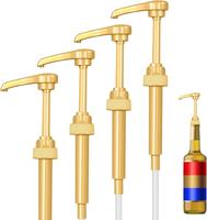 4 Pack Syruvia Coffee Syrup Pump Dispenser, Syrup Pump Is Compatible With Torani, Davinci, Jordans Skinny Syrups, Fits 25.4 O...