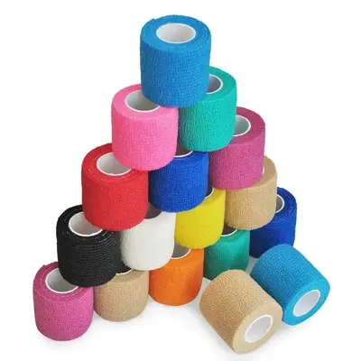 Self-adhesive Breathable Elastic Bandage, 1 Count Sports Fixing Finger Wrist Leg Athletic Tape, Sports Tape for Home Gym Work...