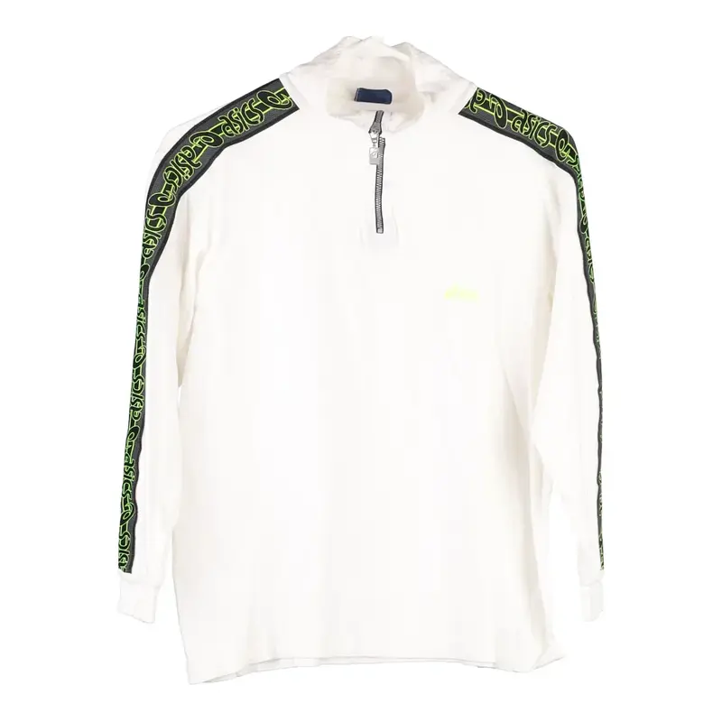 Age 14 Asics 1/4 Zip - Medium White Cotton