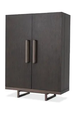 Mocha Straight Oak Veneer Wine Cabinet | Eichholtz Harrison
