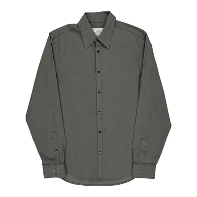 Armani Exchange Shirt - Small Grey Cotton Blend