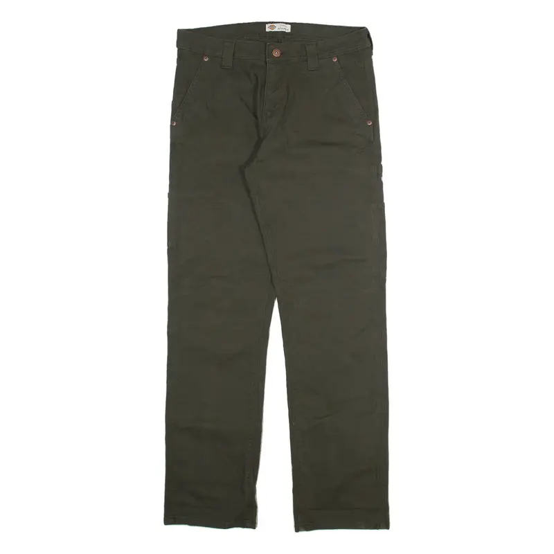 DICKIES Carpenter Womens Trousers Grey Relaxed Straight W30 L32