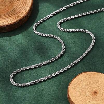 Non-Tarnish 304 Stainless Steel Rope Chain Necklaces
