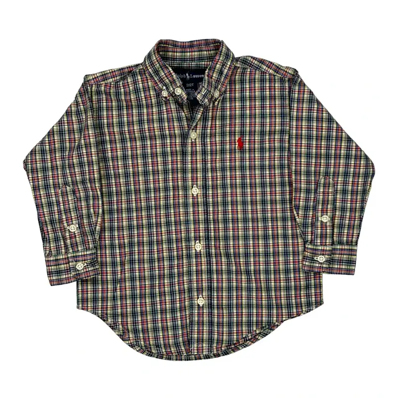 Age 2 Ralph Lauren Checked Shirt - XS Multicoloured Cotton