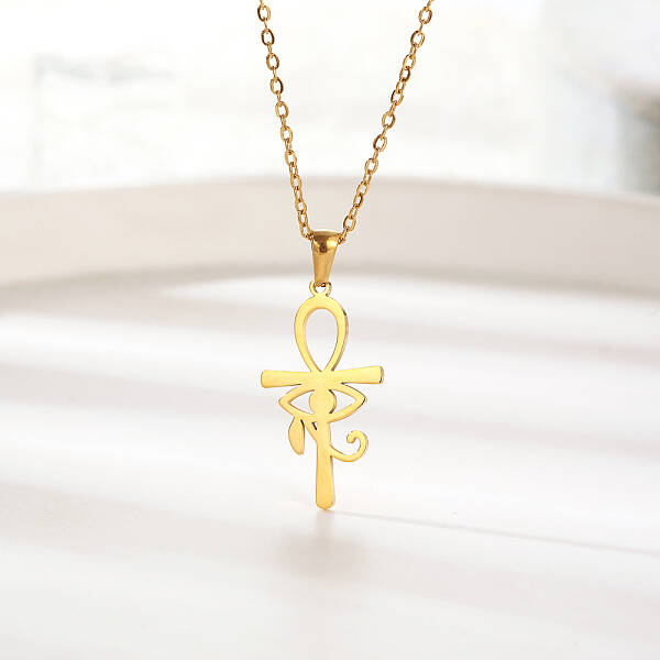 Fashionable stainless steel pendant necklace suitable for daily wear for women.