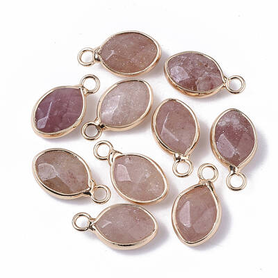 Natural Strawberry Quartz Pendants
