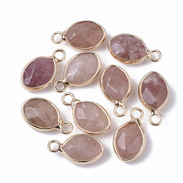 Natural Strawberry Quartz Pendants