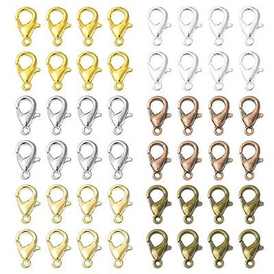 60Pcs 6 Colors Zinc Alloy Lobster Claw Clasps