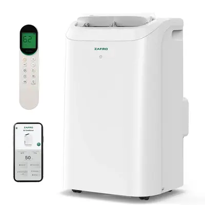 ZAFRO (44dB) 14,000 BTU WIFI (10,000 BTU SACC) Portable Air Conditioners with WiFi, Ultra-Quiet, R32 Eco-Friendly,Fast Coolin...