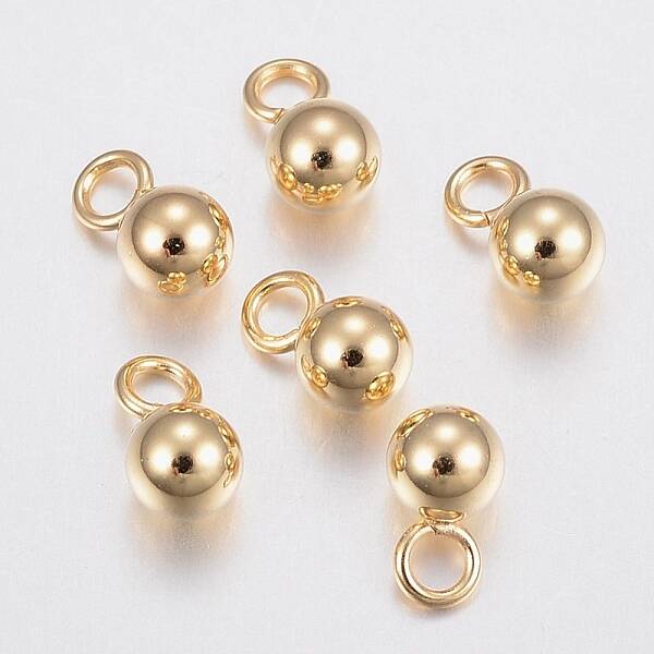 304 Stainless Steel Sphere Charms