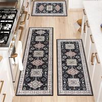 [Deals For You Days] HEBE Farmhouse Washable Kitchen Rugs Sets of 3 Non Slip For Floor, Entrance, Laundry Room, Kitchen Floor