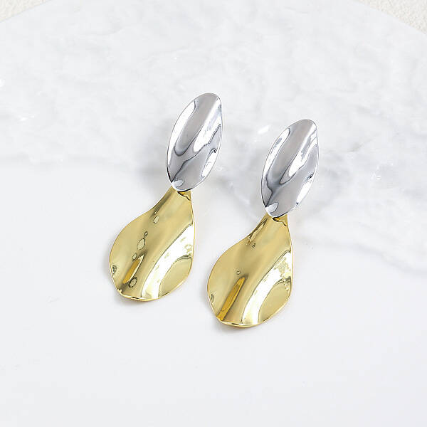Brass Dangle Stud Earrings