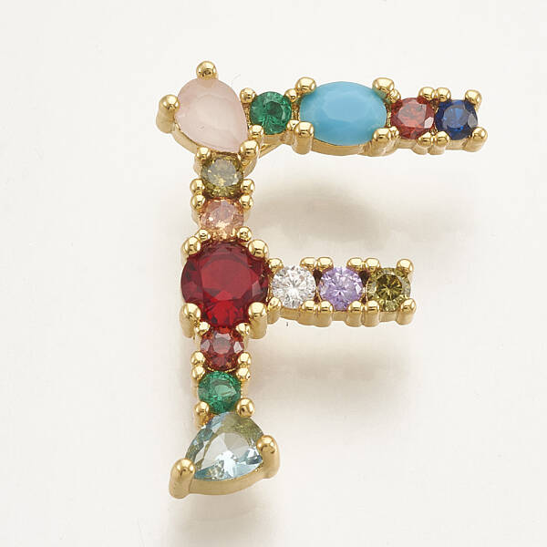 Brass Micro Pave Cubic Zirconia Pendants