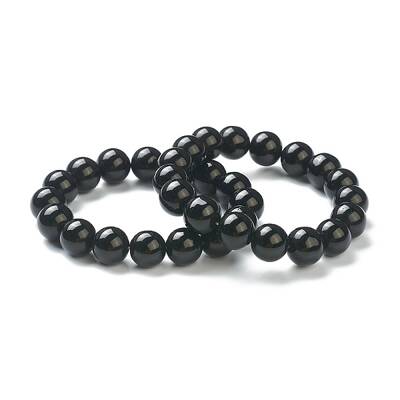 Round Glass Beads Stretch Bracelets for Teen Girl Women