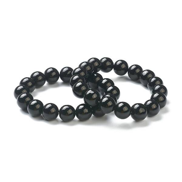Round Glass Beads Stretch Bracelets for Teen Girl Women