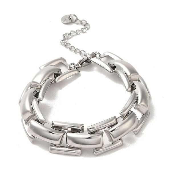 Non-Tarnish 304 Stainless Steel Rectangle Link Chain Bracelet