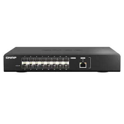 QNAP QSW-M5216-1T-US | 16 x Ports 25GBase-X + 1 x Port 10GbE RJ-45 Layer 2 Managed 1U Rack-Mountable Gigabit Ethernet Network...