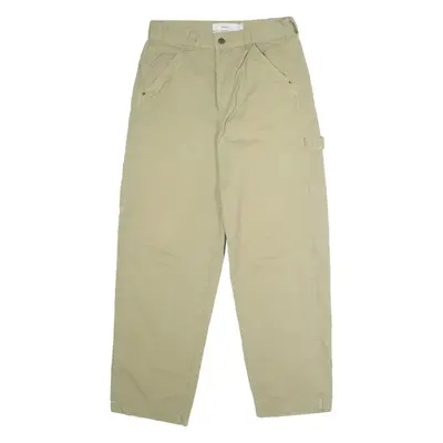BERHSKA Carpenter Mens Trousers Beige Regular Straight W30 L32