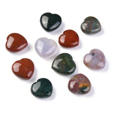 Natural Ocean Jasper Heart Love Stone