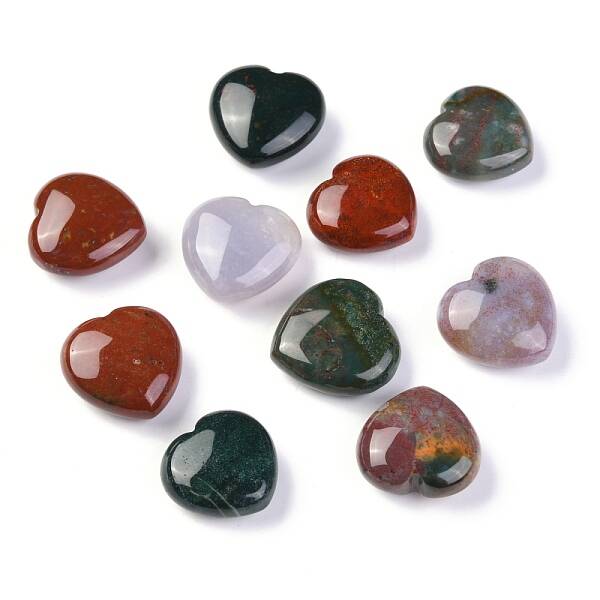 Natural Ocean Jasper Heart Love Stone