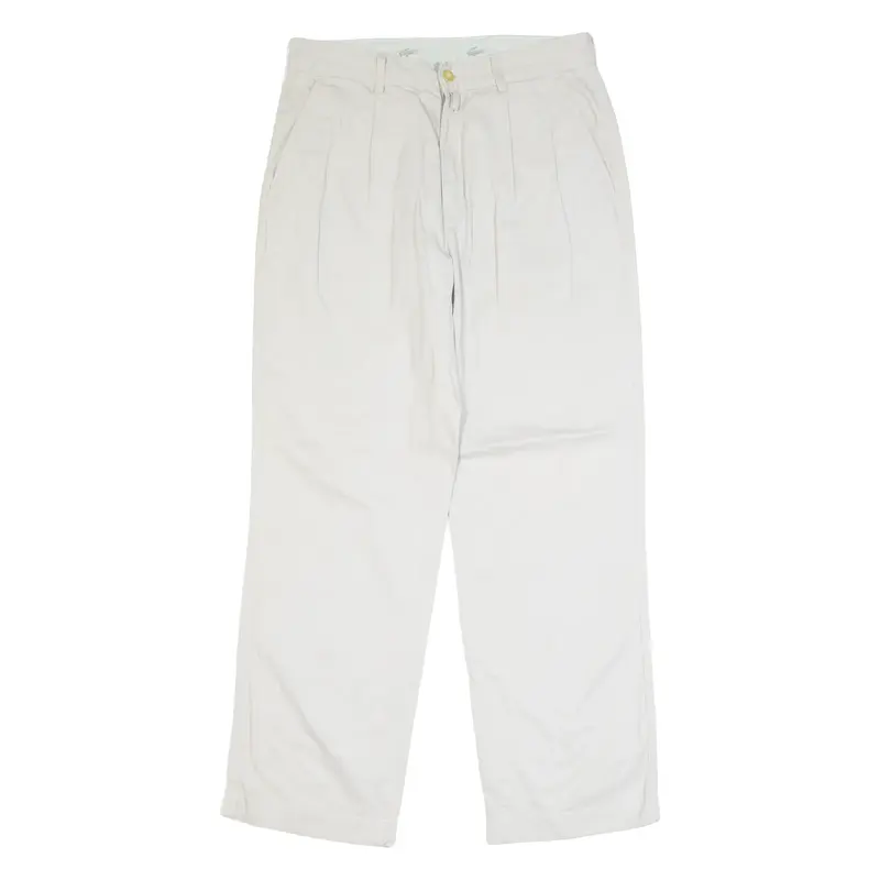 LACOSTE Chino Mens Trousers Grey Classic Straight W30 L27