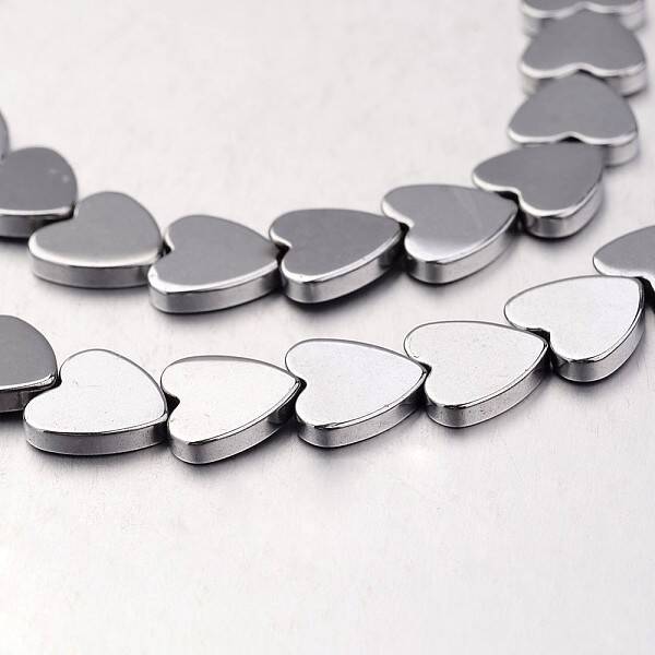 Electroplate Non-magnetic Synthetic Hematite Bead Strands