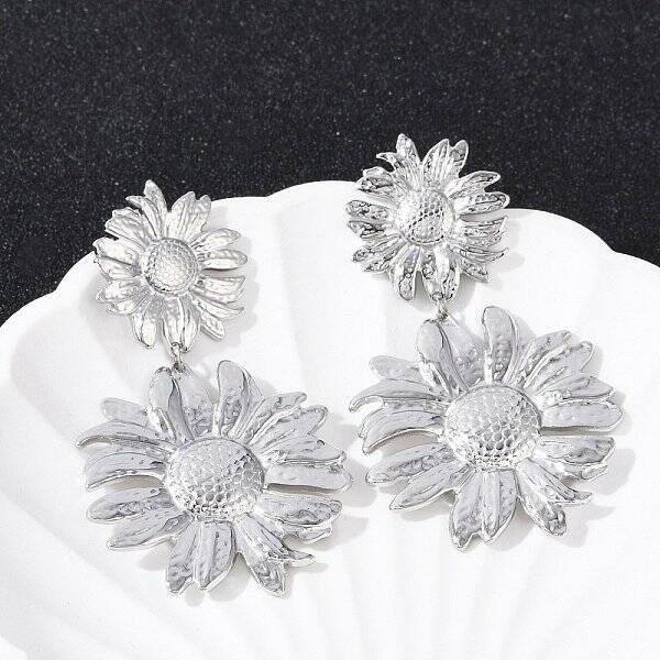 304 Stainless Steel Dangle Stud Earrings