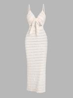 Women's Plain Bodycon Dress, Casual Fashion Spaghetti Strap Dress for Party Club Dating Wear, Ladies Spring & Fall Clothes, W...