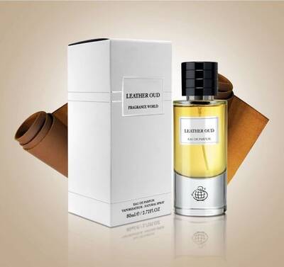 Fragrance World Leather Oud Perfume for Unisex - Eau de Parfum Spray 3.4 oz