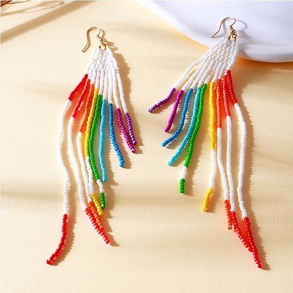 Bohemian Glass Dangle Earrings