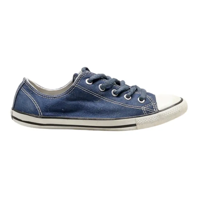 CONVERSE Low Top Trainers Blue Canvas Womens UK 4