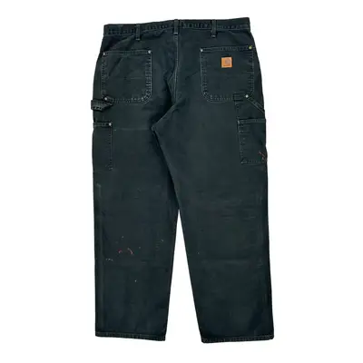 Carhartt Double Knee Carpenter Trousers - 38? Waist Black Cotton