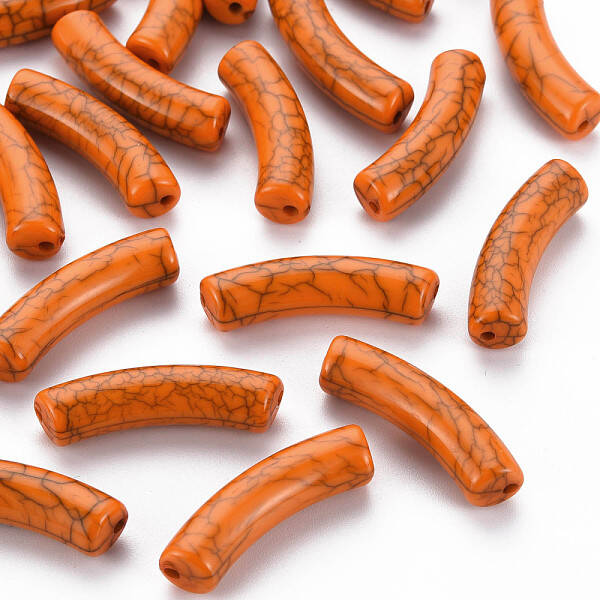 Opaque Crackle Acrylic Beads