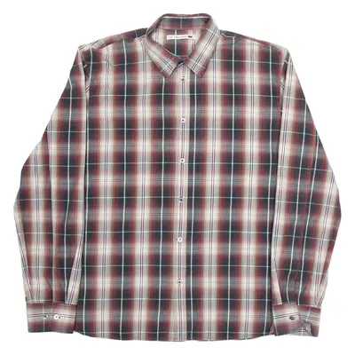 LEVI'S Mens Shirt Red Check Long Sleeve L