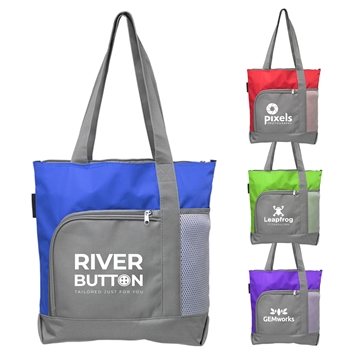 50 Customized Palomar - 600D Polyester Zipper Tote with 210D ...