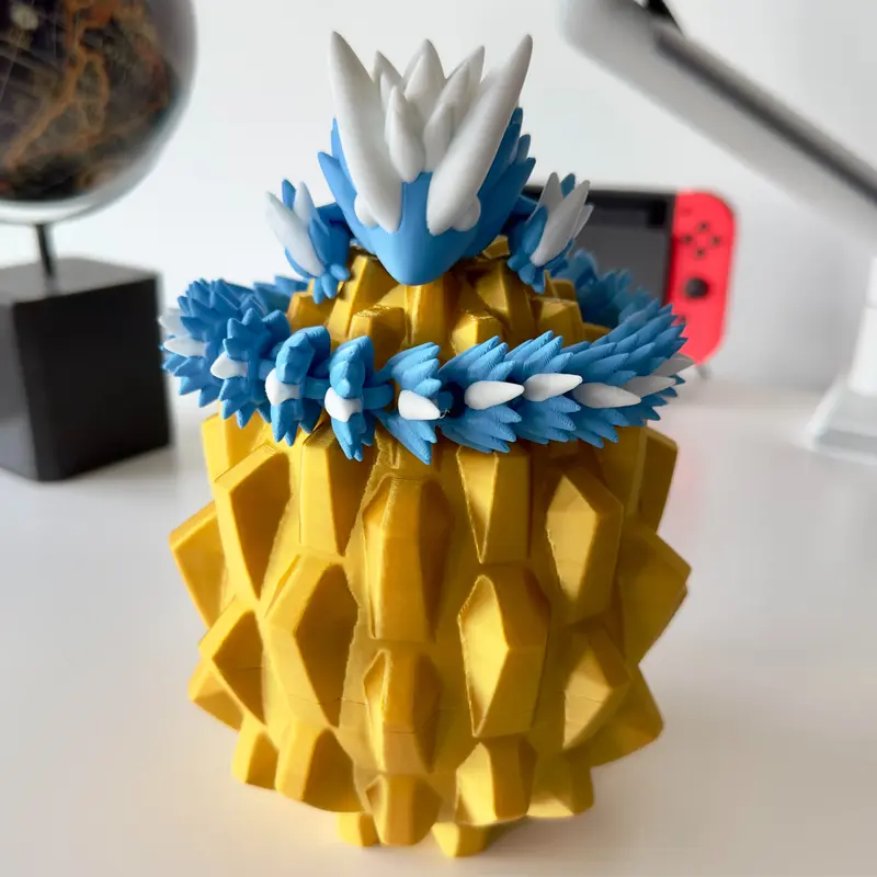 Articulated 3D Printed Dragon & Egg - By TomPrint3D crystal