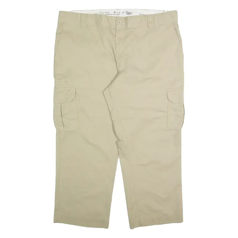 DICKIES Cargo Mens Trousers Beige Regular Straight W42 L26