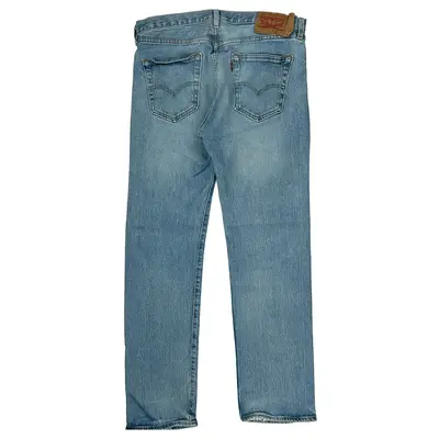 501 Levis Jeans - 32W 30L Light Wash Cotton Blend