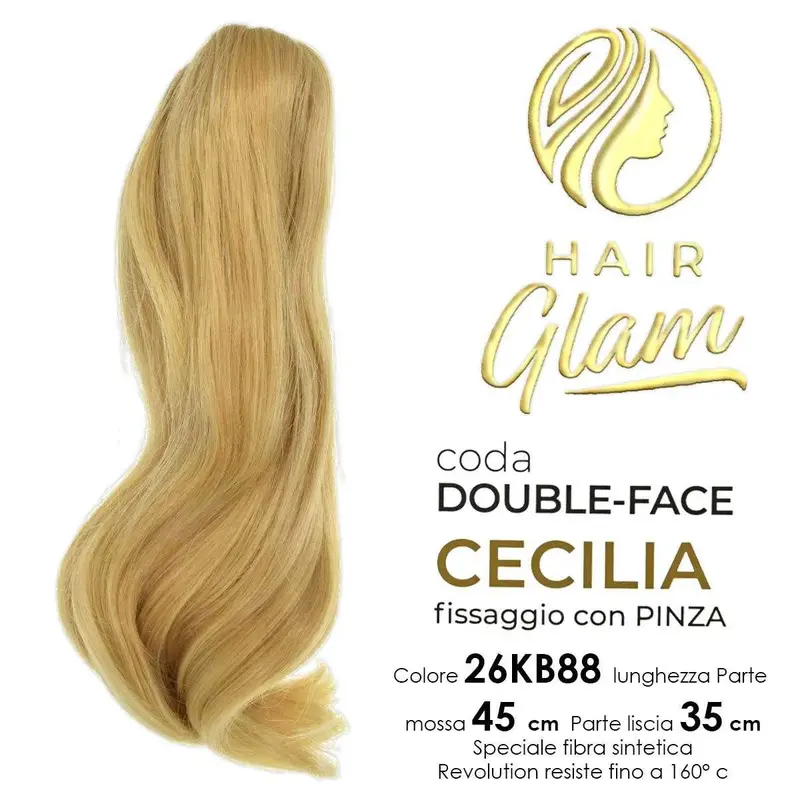 Coda Hair glam cecilia double face with fiber clip 26KB88 Revolution