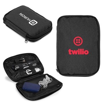 100 Custom rPET Zippered Tool and Electronic Accessory Pouch - ...