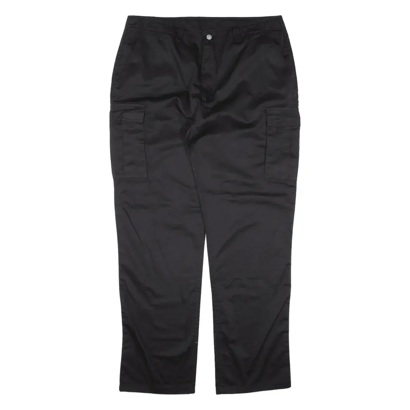 ARTIME Cargo Workwear Trousers Black Relaxed Straight Mens W38 L33