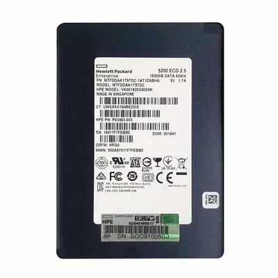 P03483-003 HP 1.92TB SATA 6Gb/s Hot-Pluggable Read Intensive 2.5-Inch Enterprise Solid State Drive for ProLiant Server and St...